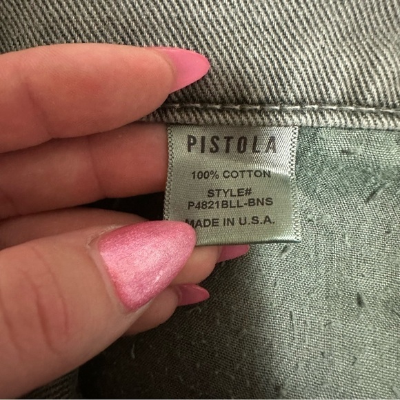 Pistola Gigi Low Rise Cut Off Shorts in Burnt Sage - Picture 8 of 9